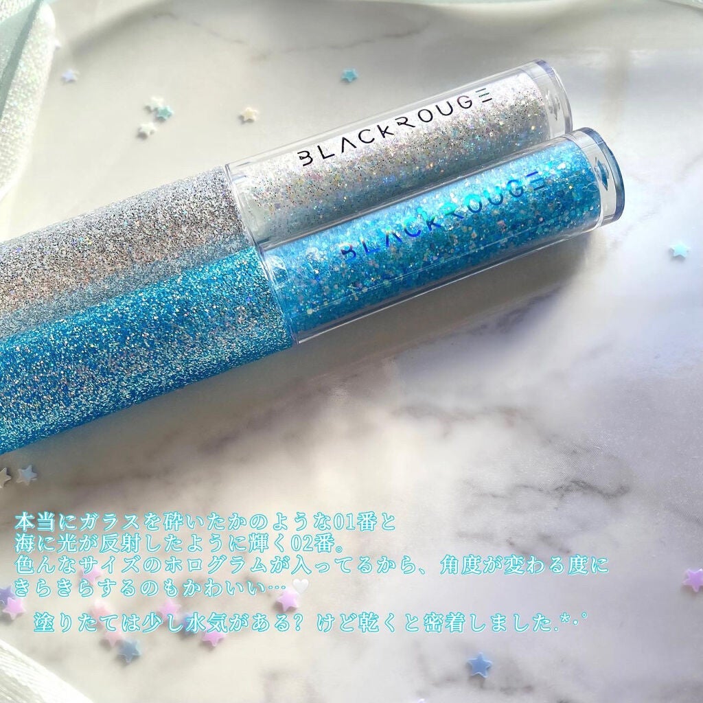 パールブリー アイグリッター トライアングル/BLACK ROUGE/グリッターを使ったクチコミ(9枚目)