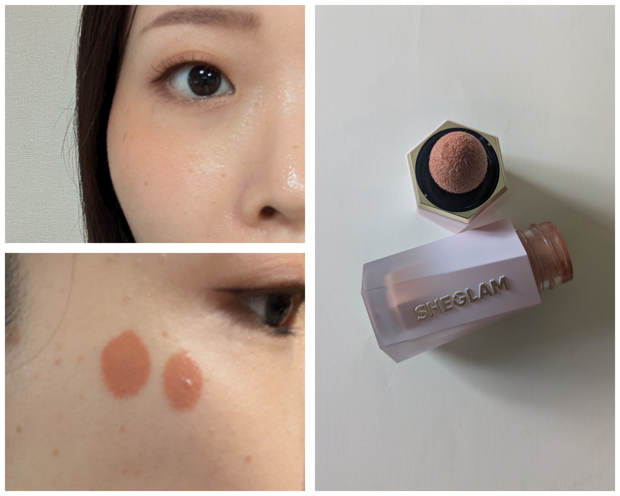 シーグラム カラーブルーム リキッドブラッシュ バースデースーツ(Birthday Suit)/SHEGLAM/リキッドチークを使ったクチコミ（1枚目）