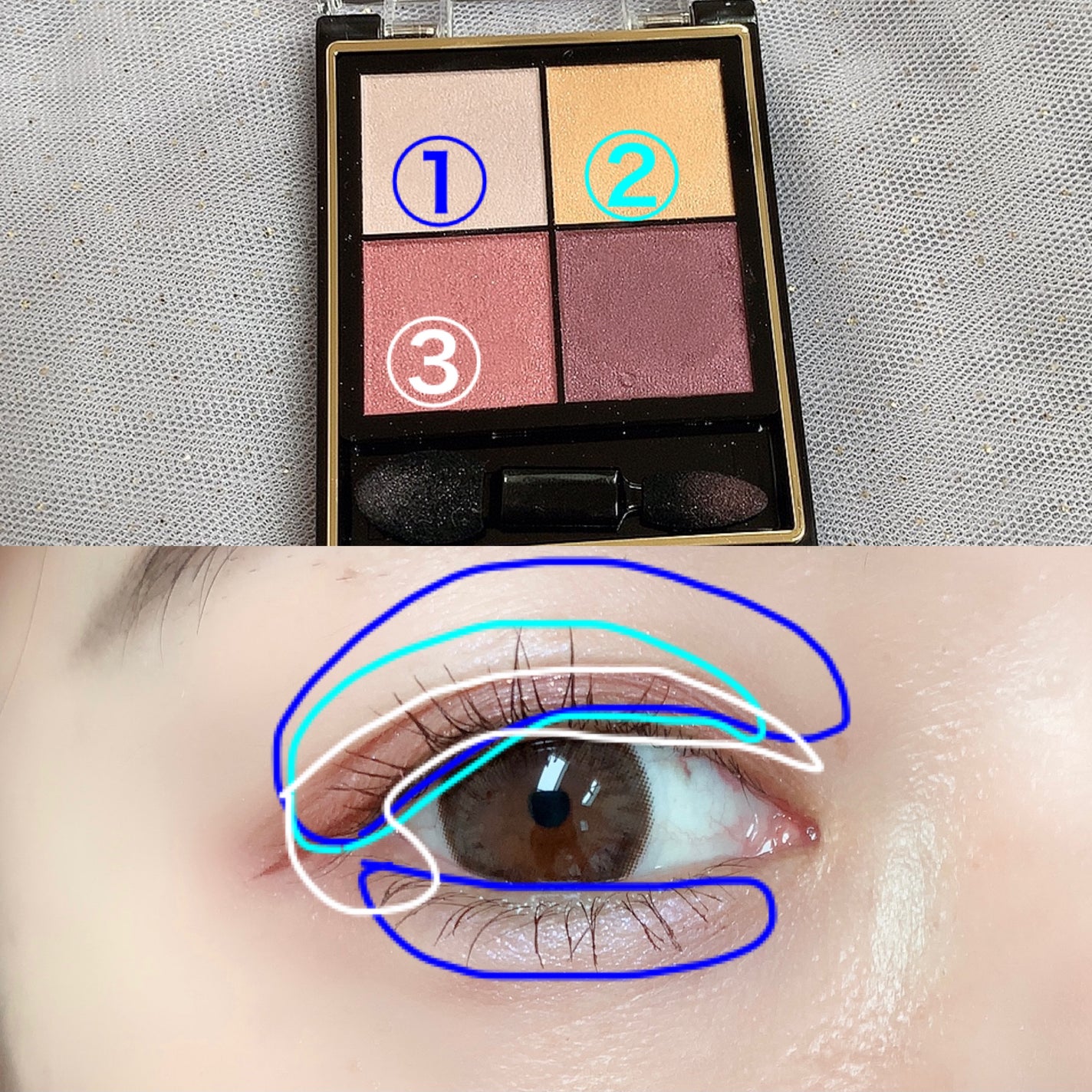 リアルクローズシャドウ/excel/アイシャドウパレットを使ったクチコミ(2枚目)