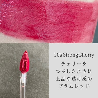 ブラッディライアー コーティングティント 10 ストロングチェリー(Strong Cherry)/lilybyred/口紅を使ったクチコミ（3枚目）