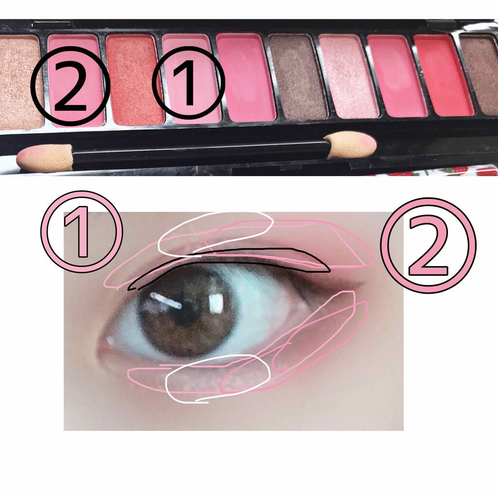 WHY NOT SPINNS 3色アイシャドウ/DAISO/アイシャドウパレットを使ったクチコミ(2枚目)