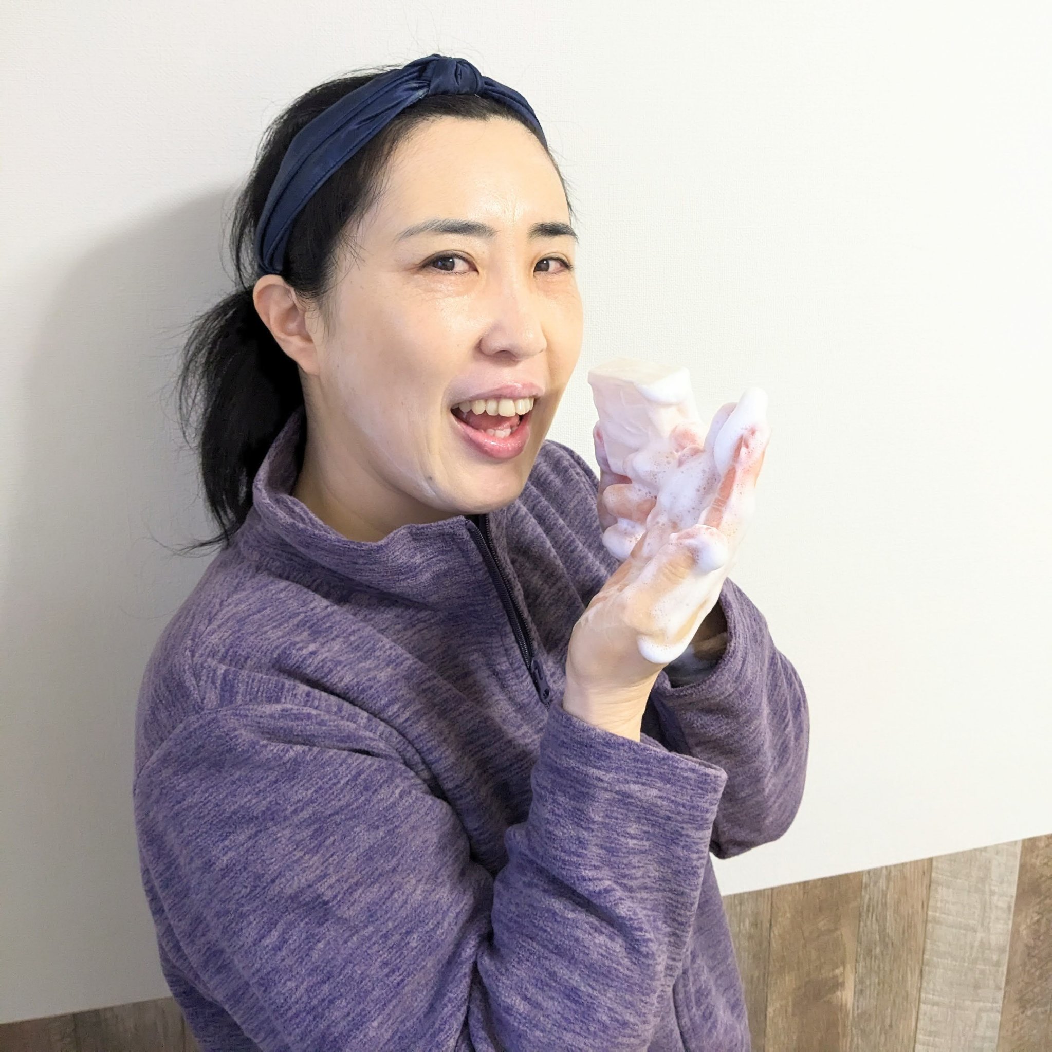 天草石鹸ナノバブ 無印せっけん/石けん工房アンティーまさ/洗顔石鹸を使ったクチコミ（1枚目）