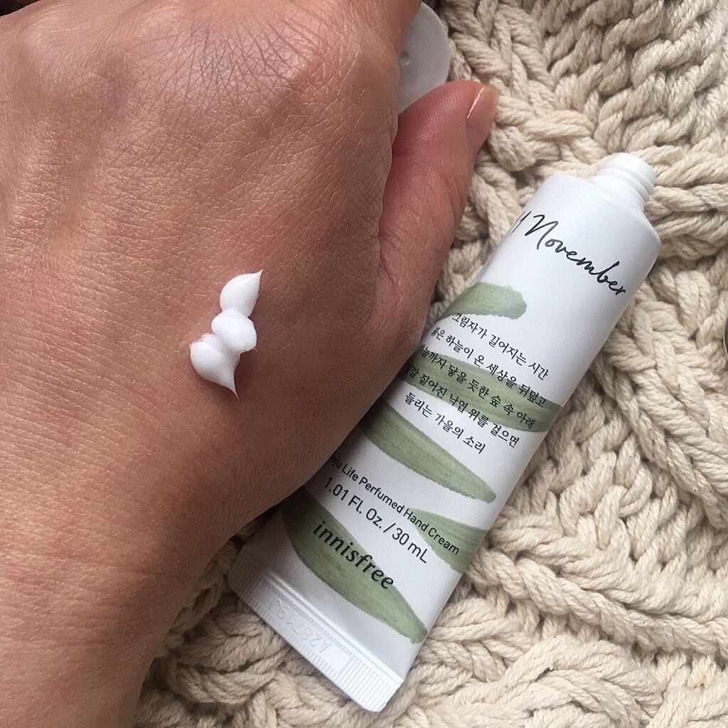 チェジュライフ パフュームド ハンドクリーム セット 2020 Green Holidays Edition/innisfree/ハンドクリームを使ったクチコミ(2枚目)