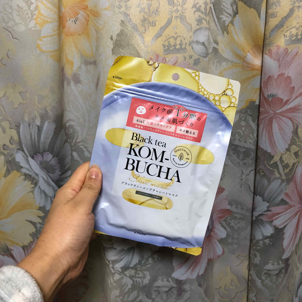 ブラックティーコンブチャシートマスク/&Habit/シートマスク・パックを使ったクチコミ（1枚目）