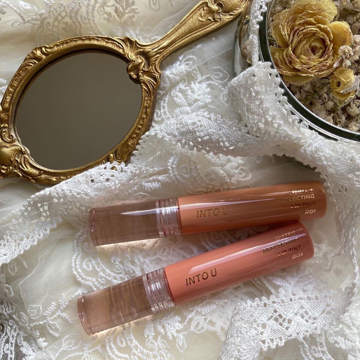 ウォーターリフレクティングリップティント/INTO U/リップティントを使ったクチコミ（1枚目）