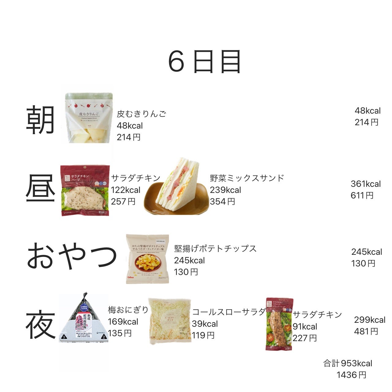 na_fu【フォロバ100】 on LIPS 「私なりに1週間のコンビニダイエットメニューを考えてみました。ぜ..」(8枚目)