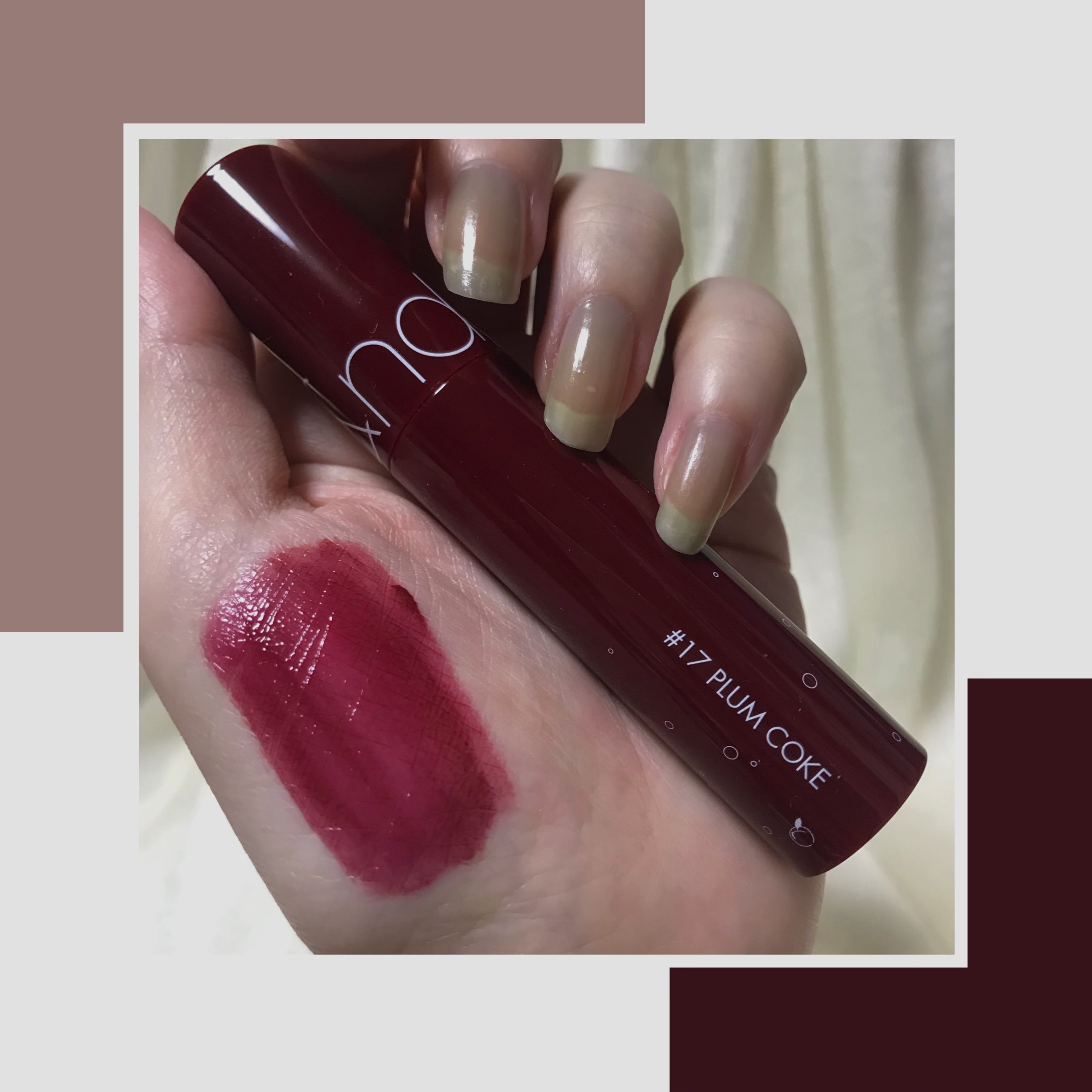 ジューシーラスティングティント/rom&nd/リップティントを使ったクチコミ（2枚目）