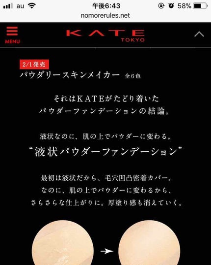 パウダリースキンメイカー/KATE/リキッドファンデーションを使ったクチコミ(3枚目)