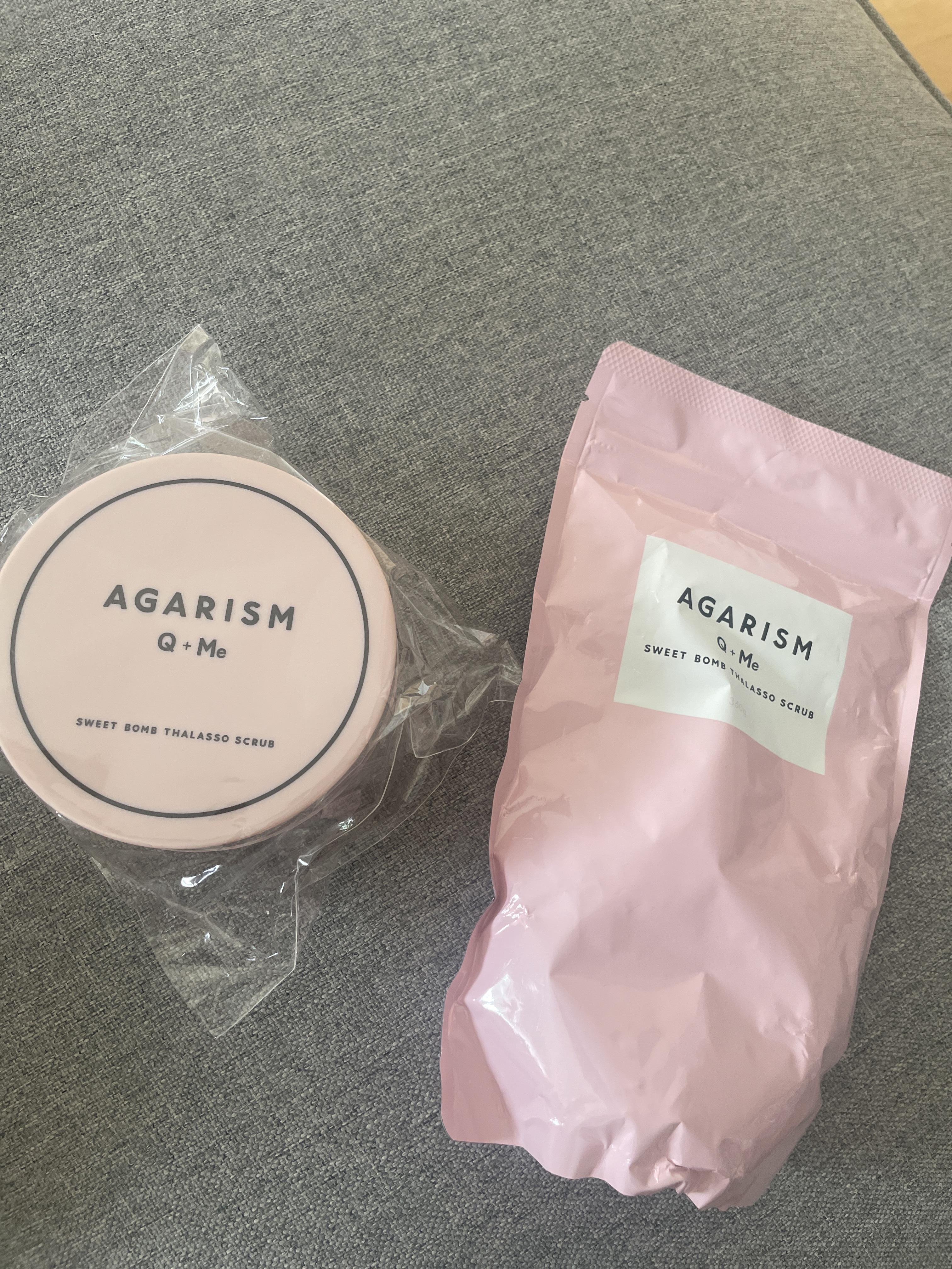 Q+Me スウィート ボム タラソ スクラブ 360g/AGARISM/バストケア・ヒップケアを使ったクチコミ（1枚目）