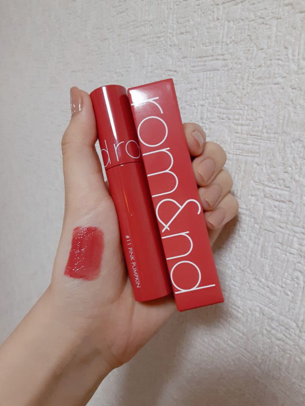 ジューシーラスティングティント/rom&nd/リップティントを使ったクチコミ（2枚目）