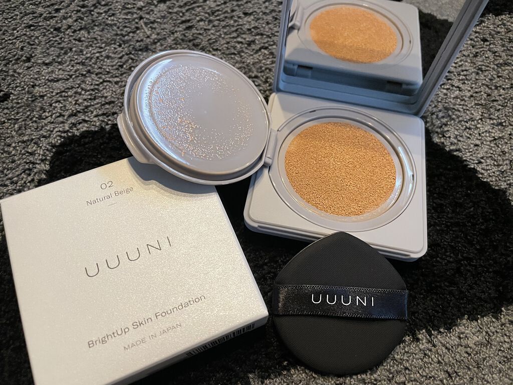 ブライトアップスキンファンデーション 02 Natural Beige(ナチュラルベージュ)/UUUNI/クッションファンデーションを使ったクチコミ（1枚目）