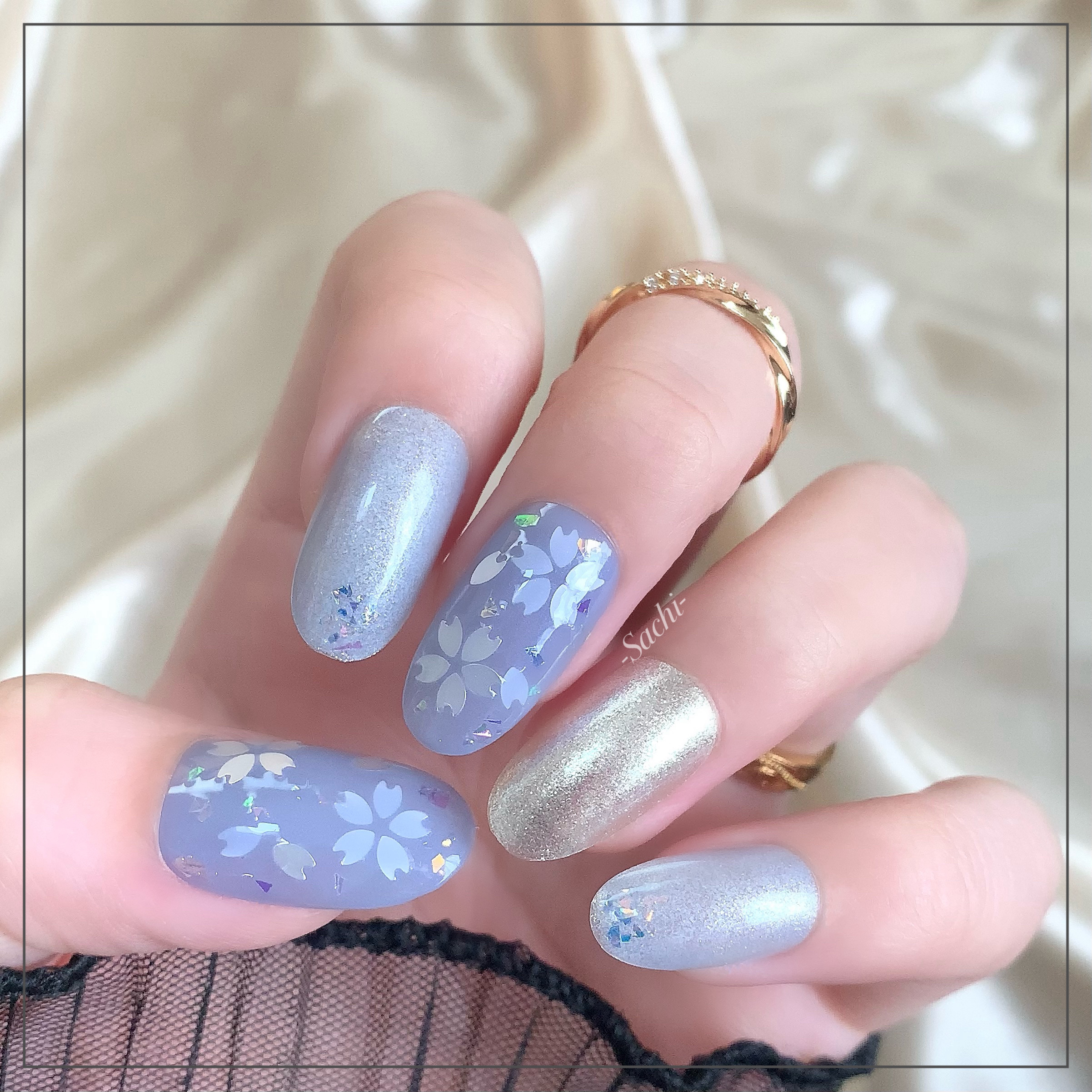 グリッター６個セット/DAISO/ネイルチップ・パーツを使ったクチコミ（2枚目）