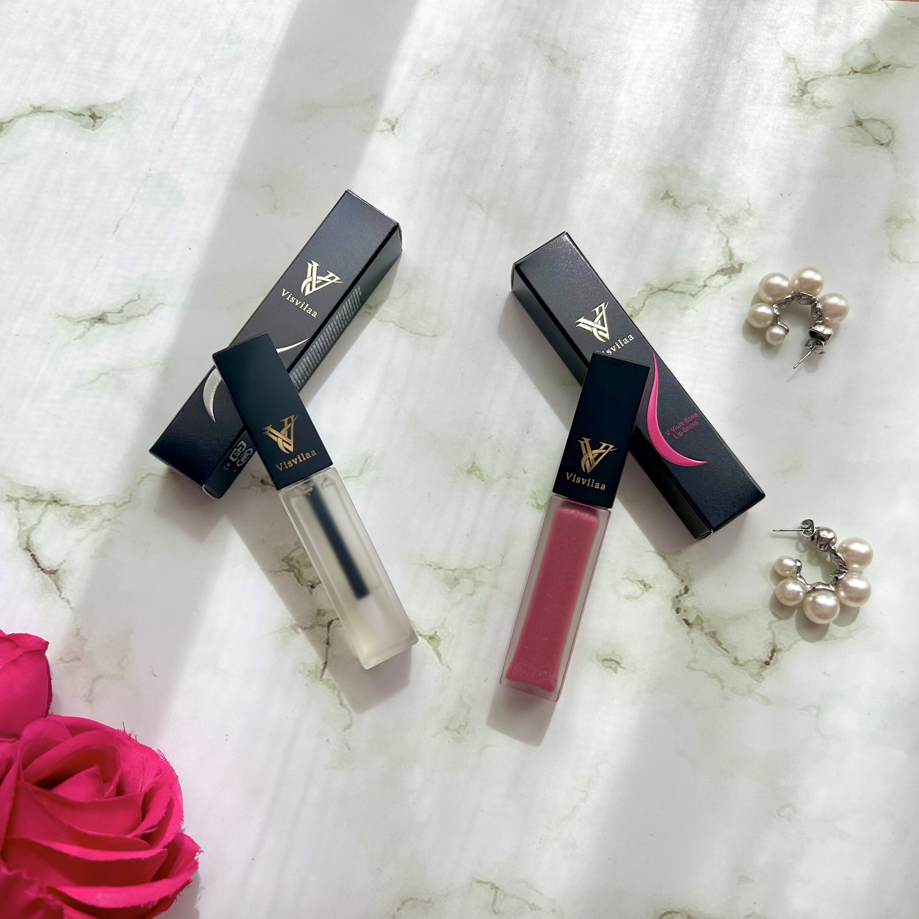 Vヴィヴィットロゼ リップグロス/Visvilaa/リップグロスを使ったクチコミ（2枚目）