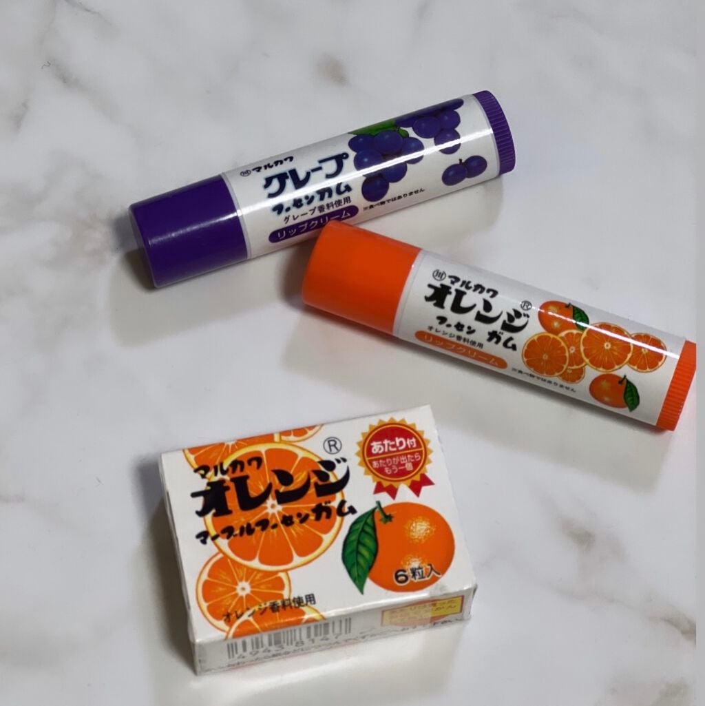 マルカワ グレープフーセンガム リップクリーム/RACE/リップケアを使ったクチコミ(1枚目)