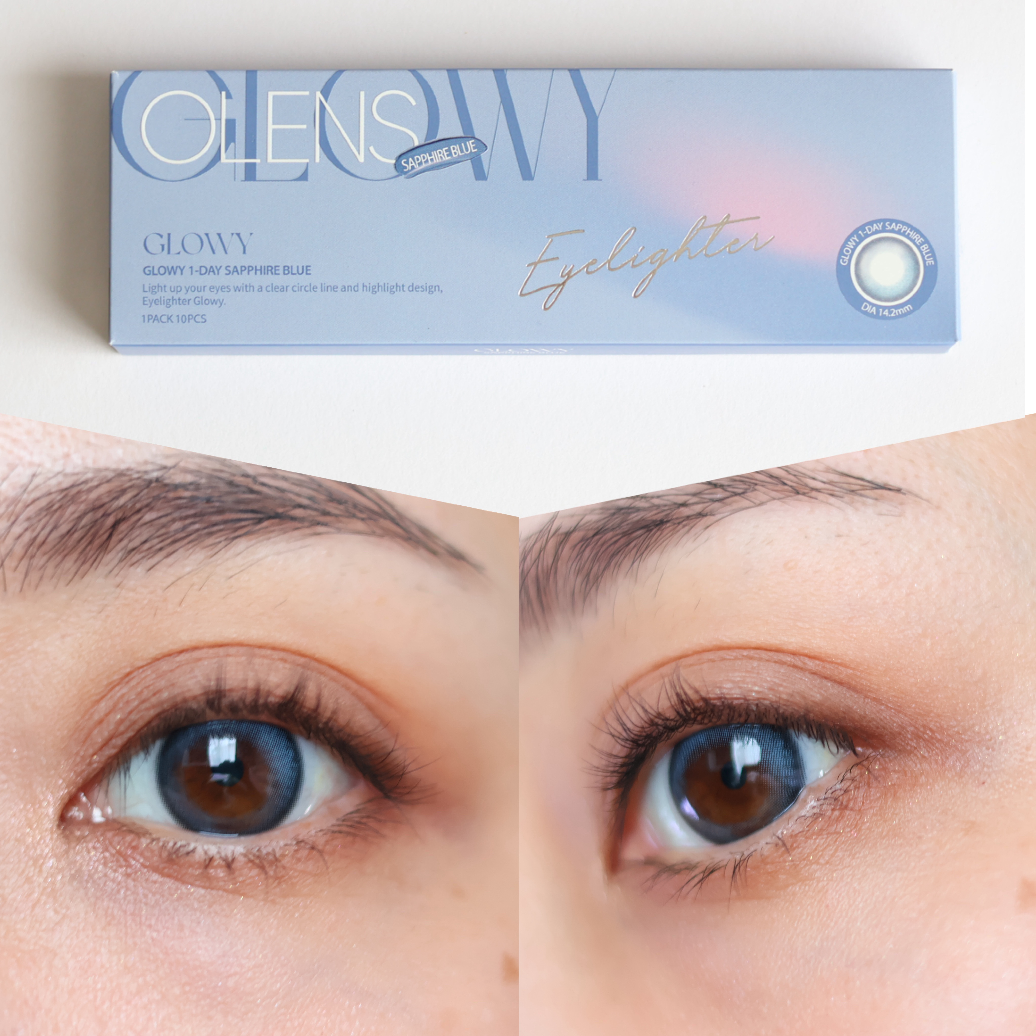 Glowy 1day/OLENS/ワンデー（１DAY）カラコンを使ったクチコミ（2枚目）