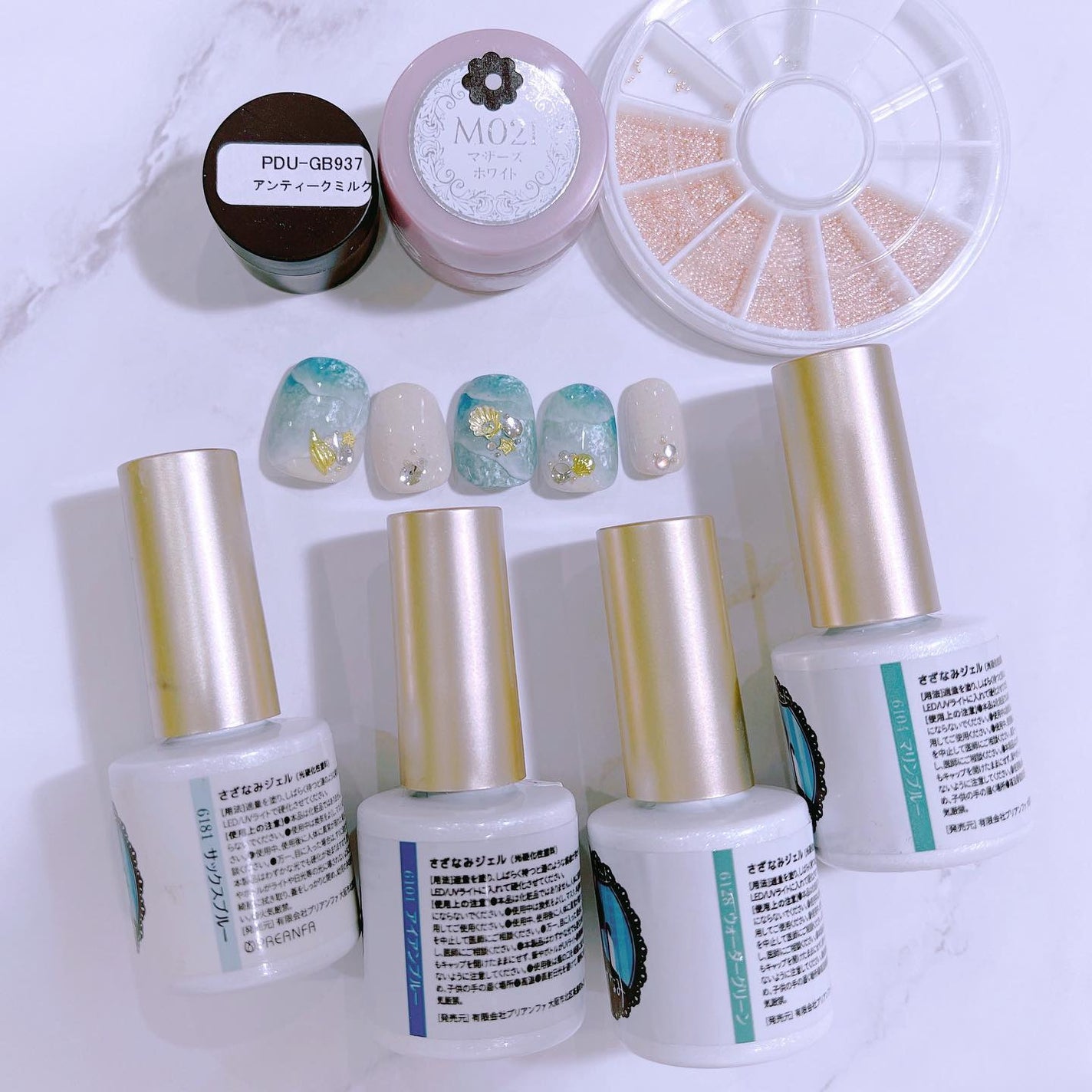 なかやまちえこ on LIPS 「今回のフェリスネイルスクールPREGEL講習会でのデモアート💅..」(2枚目)