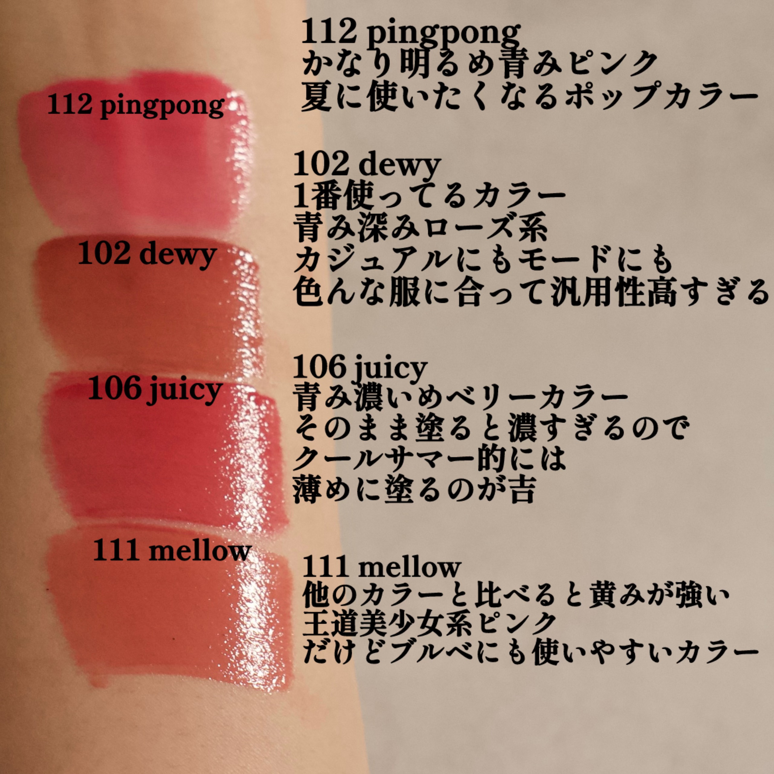 フルーティーグラムティント/Laka/リップティントを使ったクチコミ（2枚目）