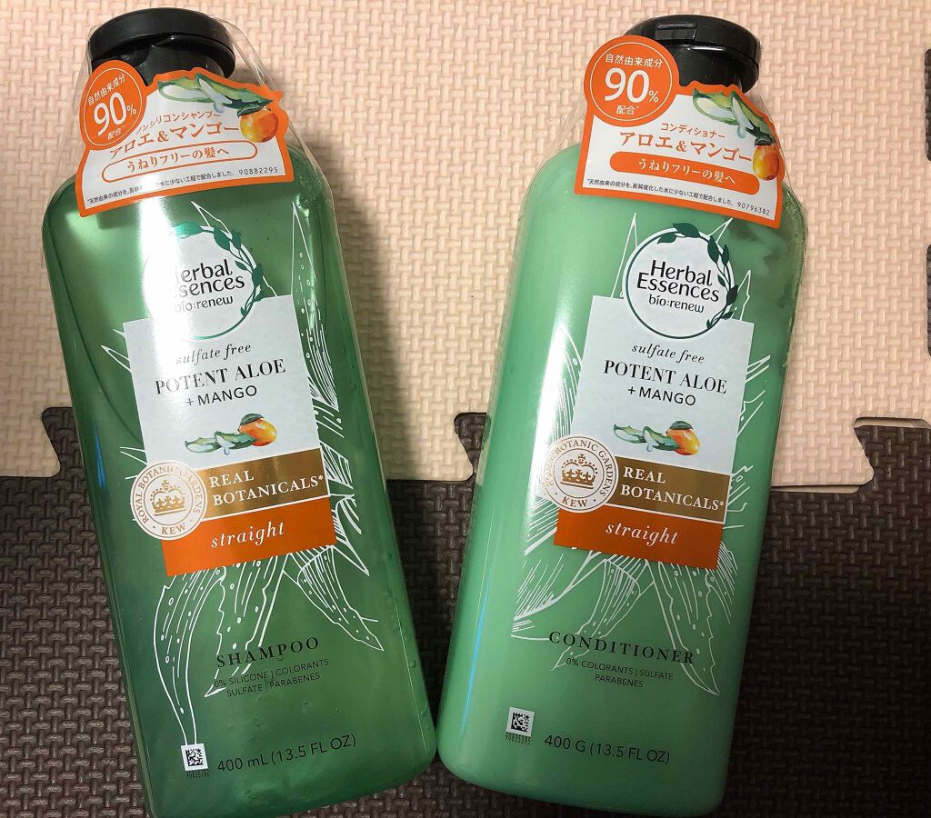 ビオリニュー アロエ＆マンゴー シャンプー／コンディショナー/ハーバルエッセンス/市販シャンプーを使ったクチコミ（1枚目）