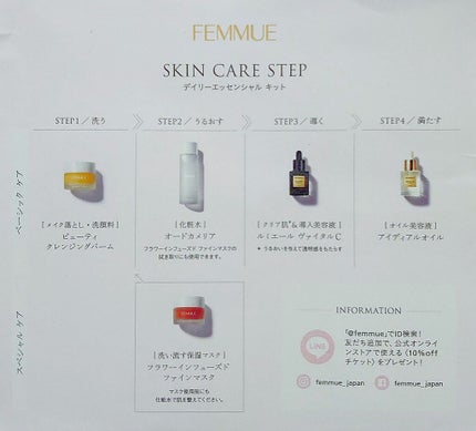 <WEB限定>デイリーエッセンシャル キット/FEMMUE/スキンケアキットを使ったクチコミ(4枚目)