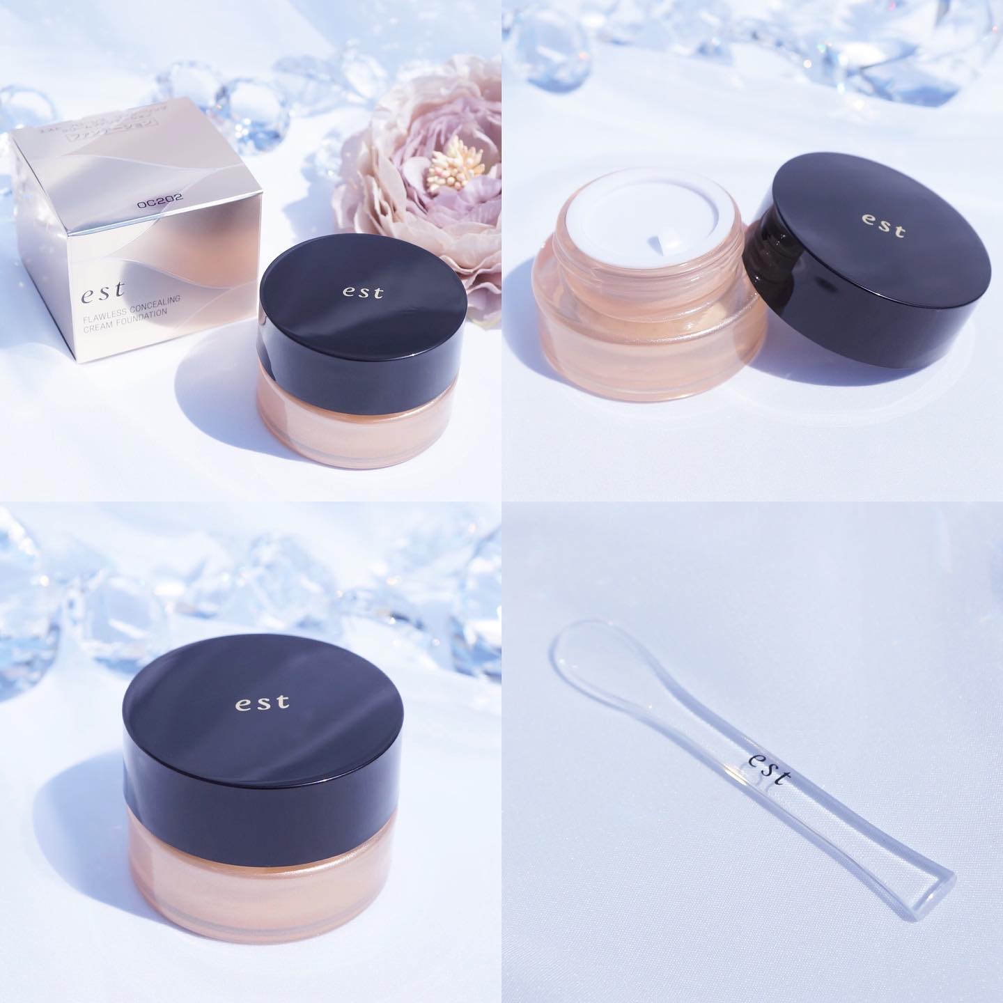 エスト フローレス コンシーリング クリームファンデーション OC202 オークル/est/クリーム・エマルジョンファンデーションを使ったクチコミ（3枚目）