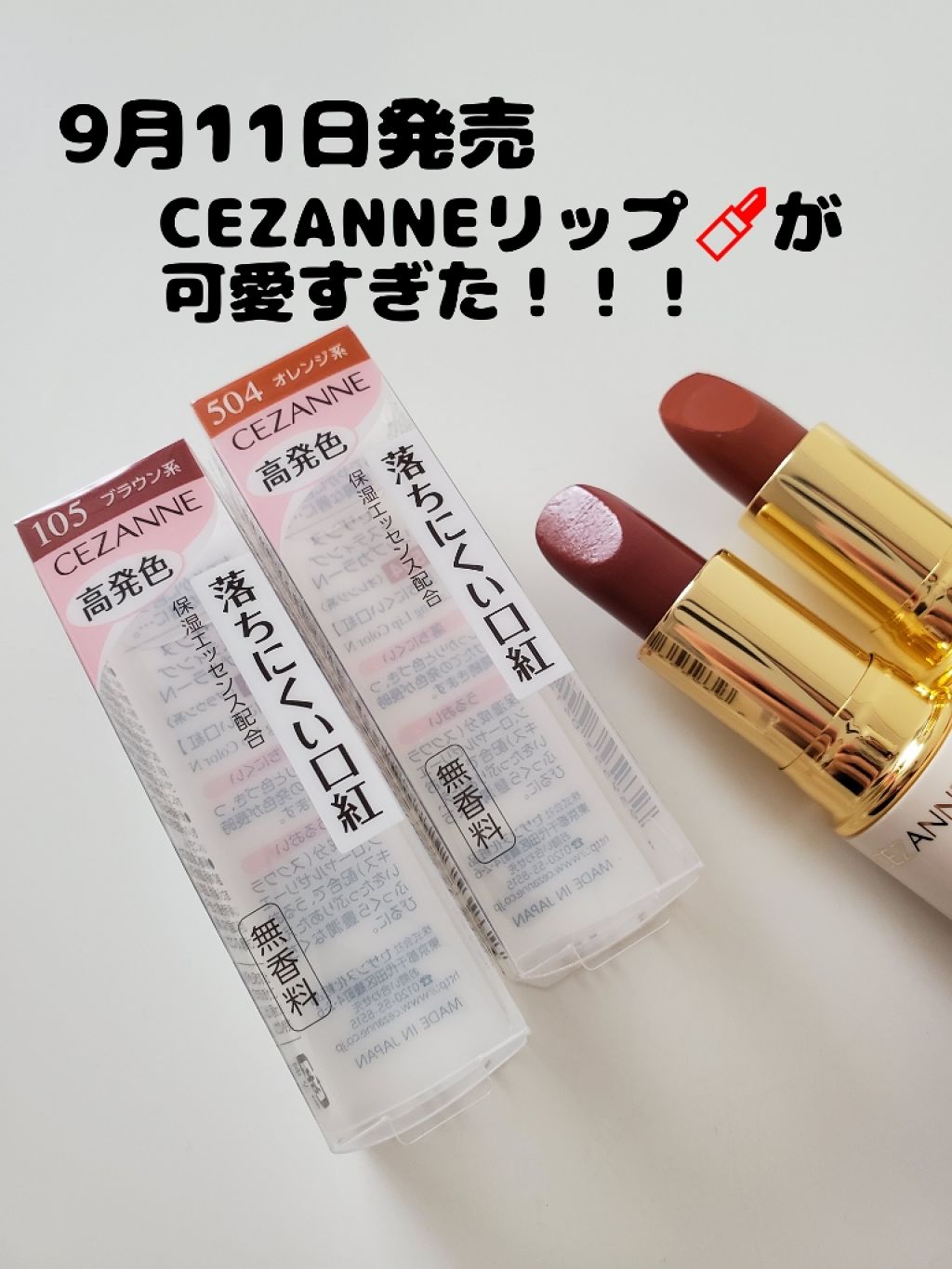 ラスティング リップカラーN/CEZANNE/口紅を使ったクチコミ（1枚目）