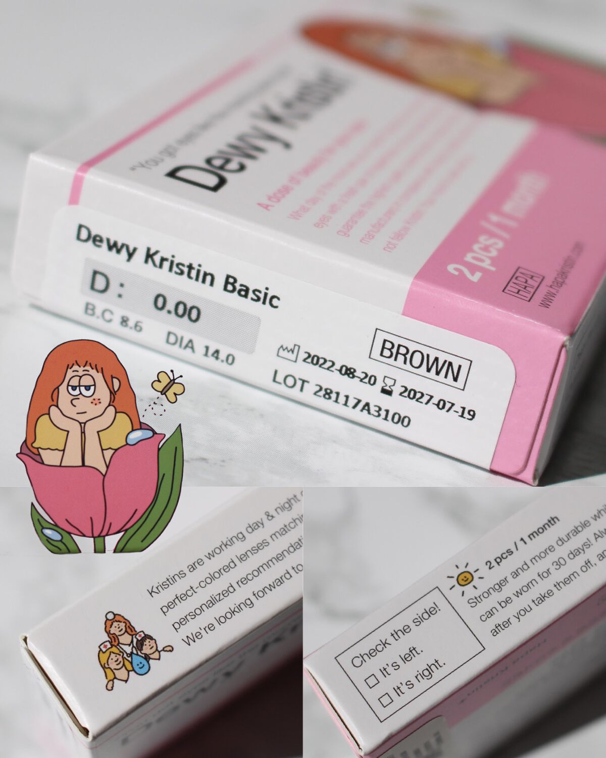 Dewy Kristin Monthly - ブラウン/Hapa kristin/カラーコンタクトレンズを使ったクチコミ(4枚目)