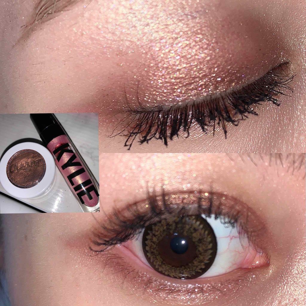 Kylie Cosmetics グリターアイズのクチコミ「ピントが合っていません😭😭

colorpop→DEEP DIVE
Kylie cosmeti.....」（1枚目）