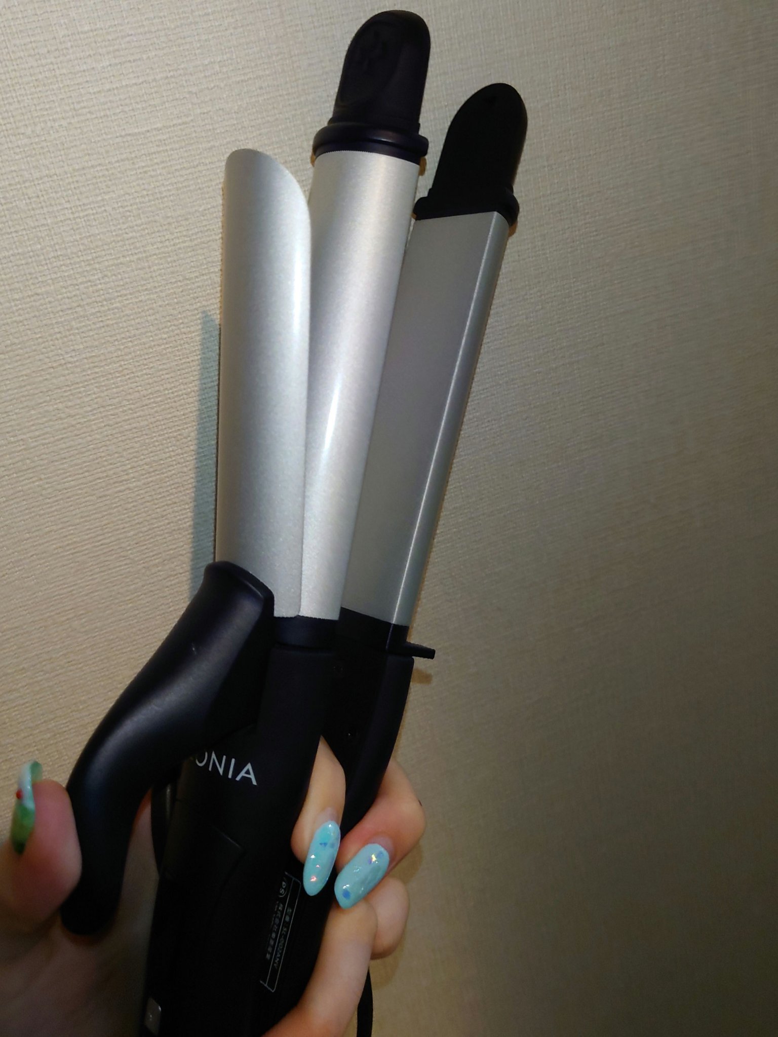 SALONIA 2WAYヘアアイロン ネイビー/SALONIA/その他ヘアアイロンを使ったクチコミ（2枚目）