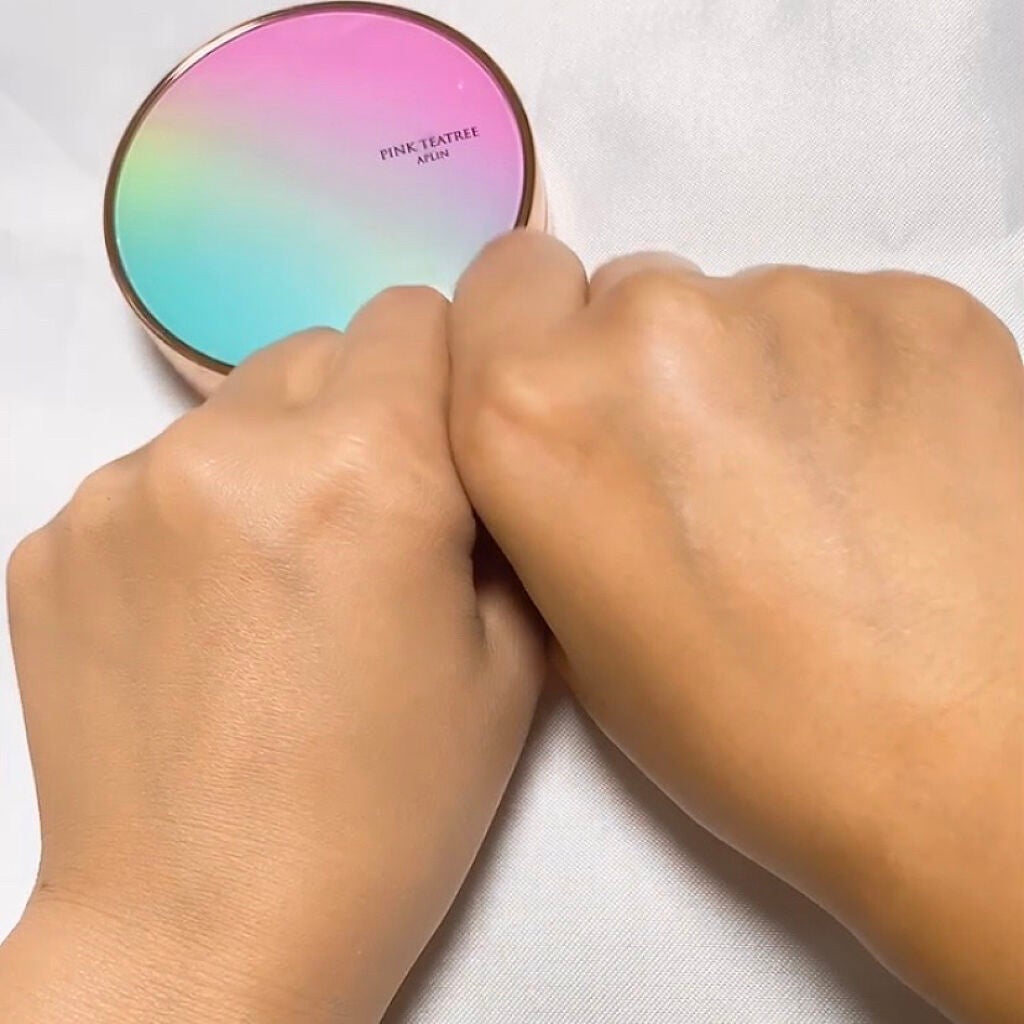 ピンクティーツリーカバークッション/APLIN/クッションファンデーションを使ったクチコミ(7枚目)