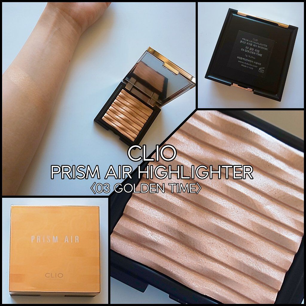プリズム エアー ハイライター 03 GOLDEN TIME/CLIO/パウダーハイライトを使ったクチコミ（1枚目）