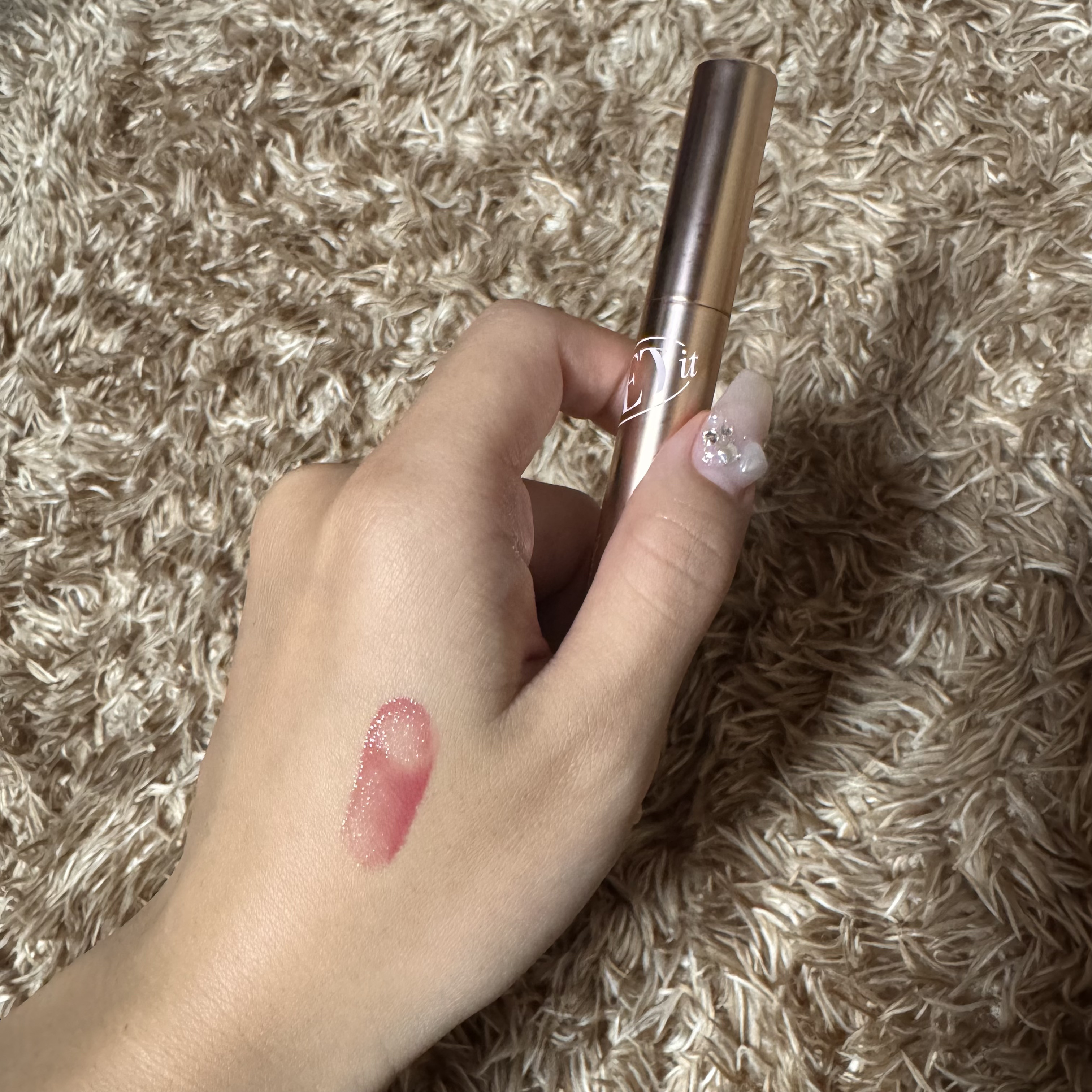 ゲットイットティントグレーズバーム 03 ピンクシュガー/TONYMOLY/リップティントを使ったクチコミ（3枚目）