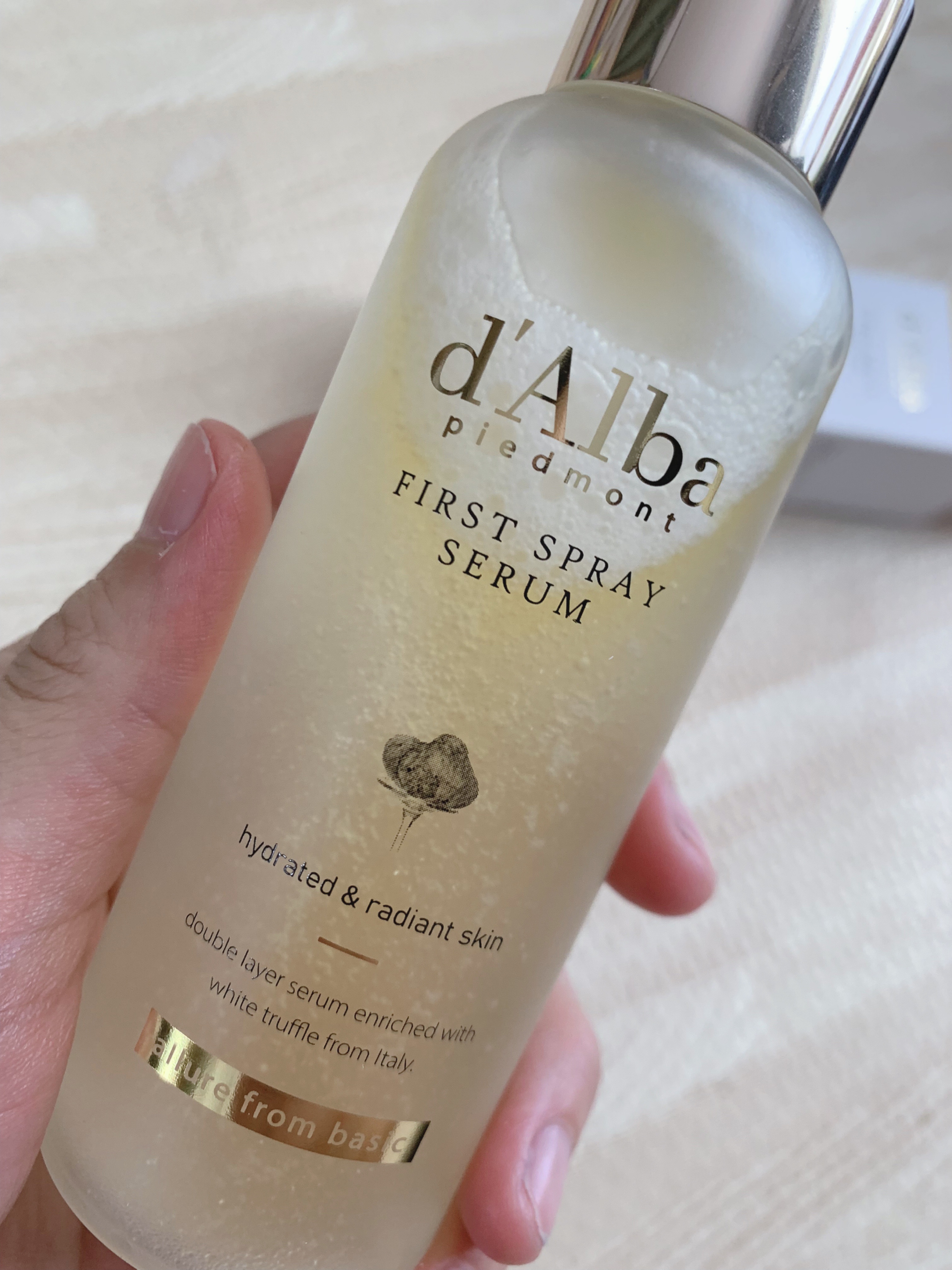 ダルバ ホワイトトリュフファーストスプレーセラム/ダルバ/ミスト状化粧水を使ったクチコミ（2枚目）