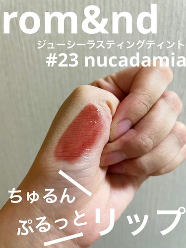 ジューシーラスティングティント 23 ヌカダミア(NUCADAMIA)/rom&nd/口紅を使ったクチコミ（1枚目）