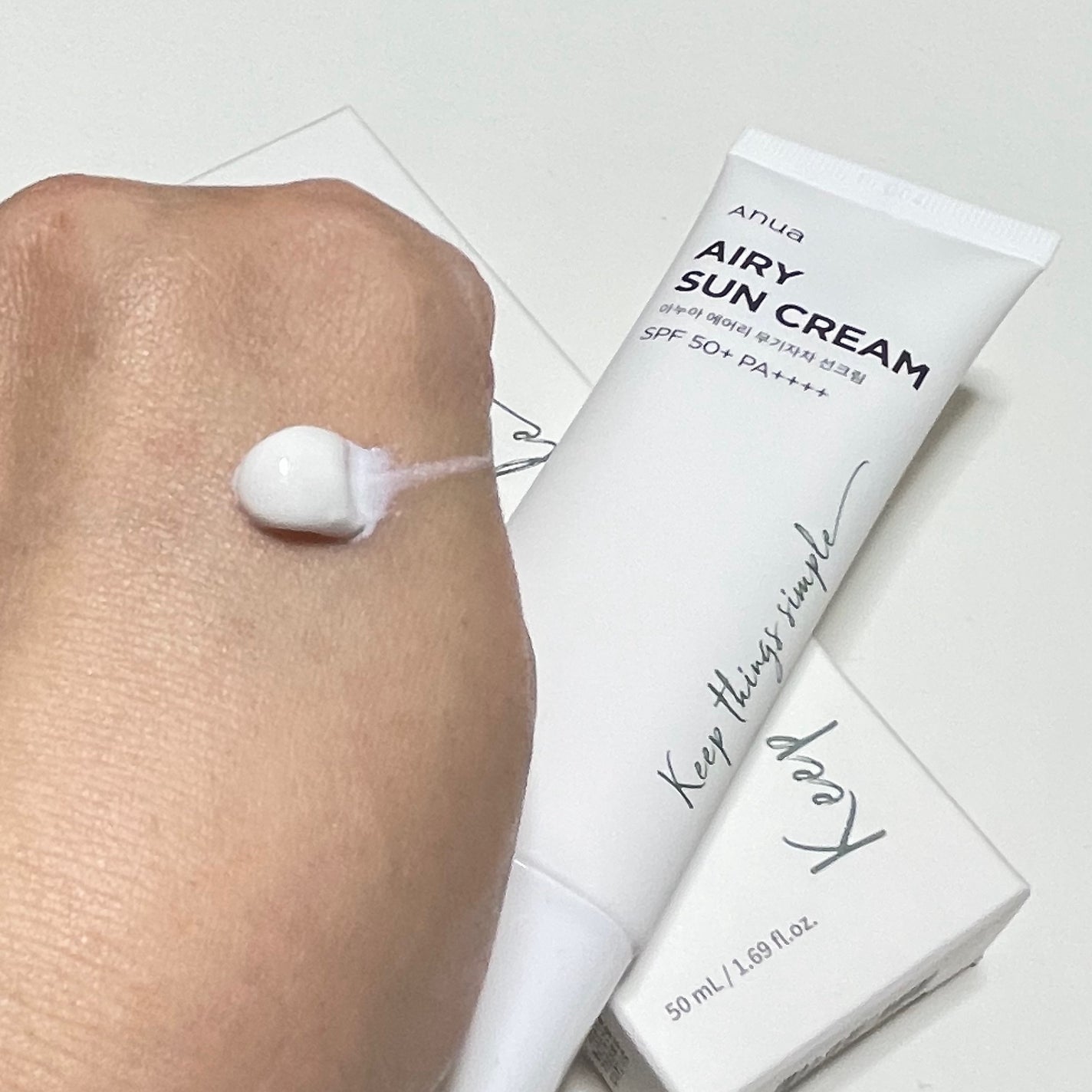 エアリーサンクリーム SPF50+PA++++/Anua/日焼け止めクリームを使ったクチコミ(2枚目)