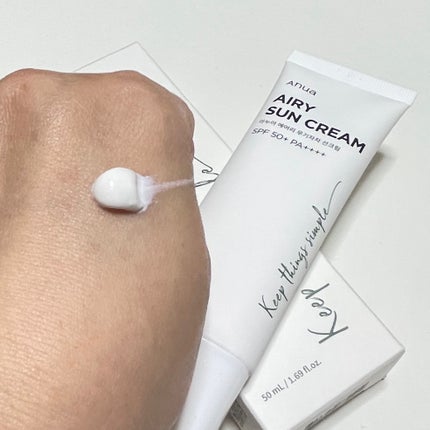 エアリーサンクリーム SPF50+PA++++/Anua/日焼け止めクリームを使ったクチコミ(2枚目)