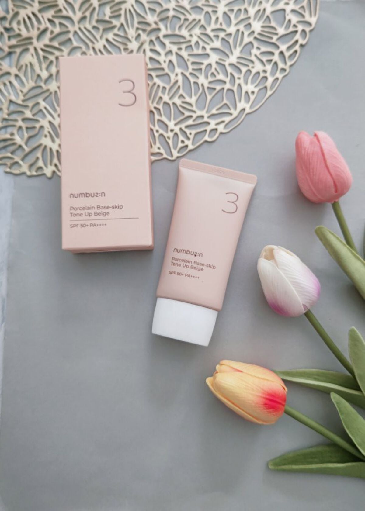 3番 ノーファンデ陶器肌トーンアップクリーム/numbuzin/化粧下地を使ったクチコミ(1枚目)