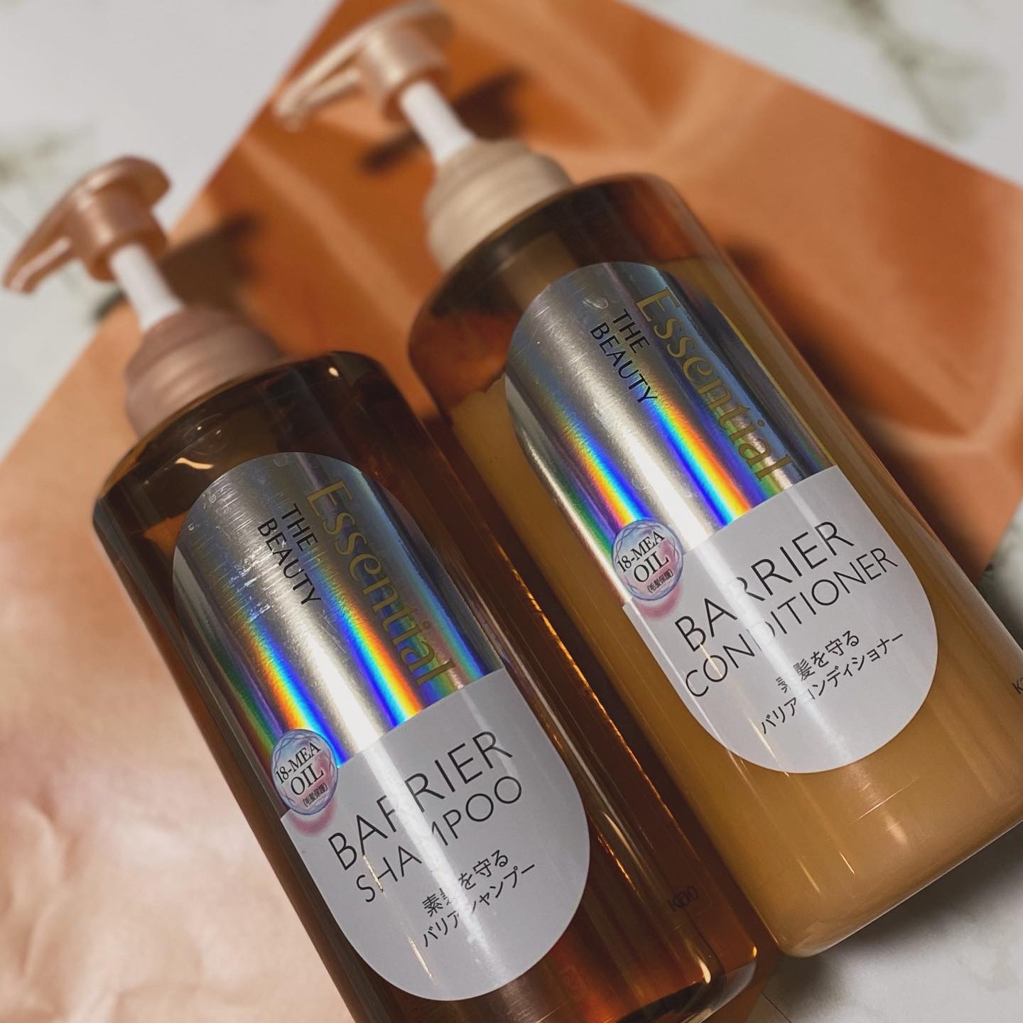 ザビューティ 髪のキメ美容素髪を守る バリアシャンプー/コンディショナー/エッセンシャル/シャンプー・コンディショナーを使ったクチコミ（1枚目）