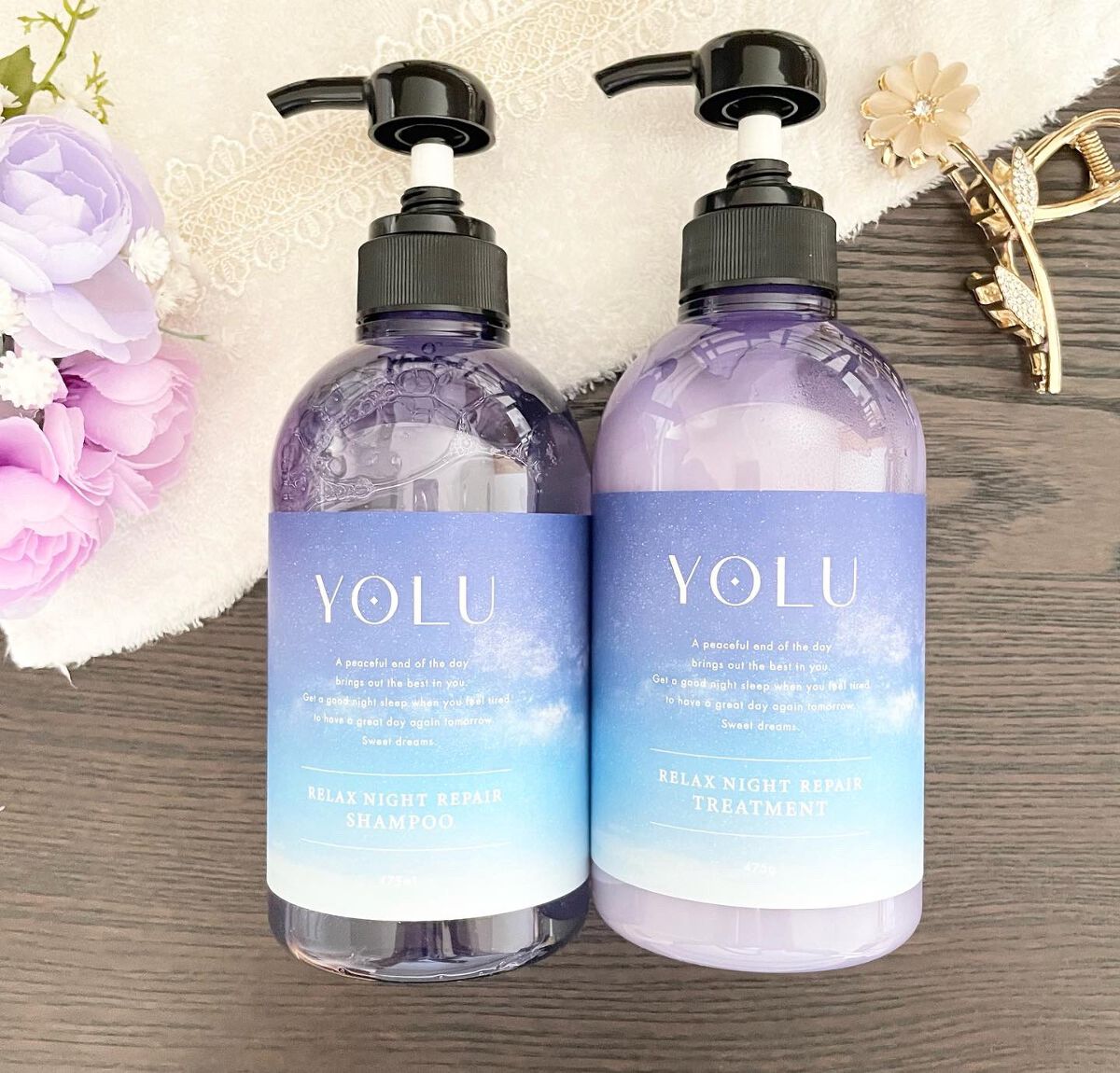 リラックスナイトリペア シャンプー/トリートメント/YOLU/市販シャンプーを使ったクチコミ(4枚目)