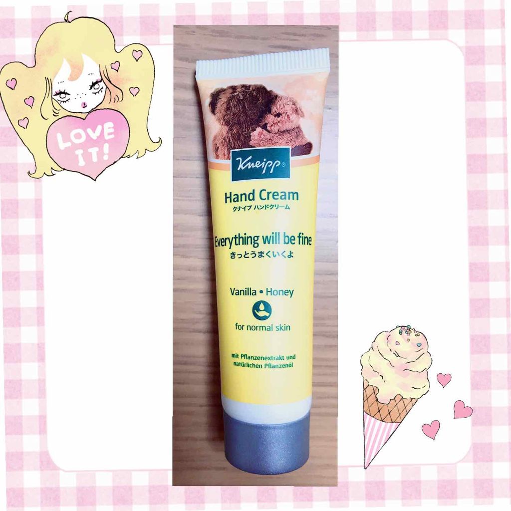ハンドクリーム バニラ&ハニーの香り/クナイプ/ハンドクリームを使ったクチコミ(1枚目)