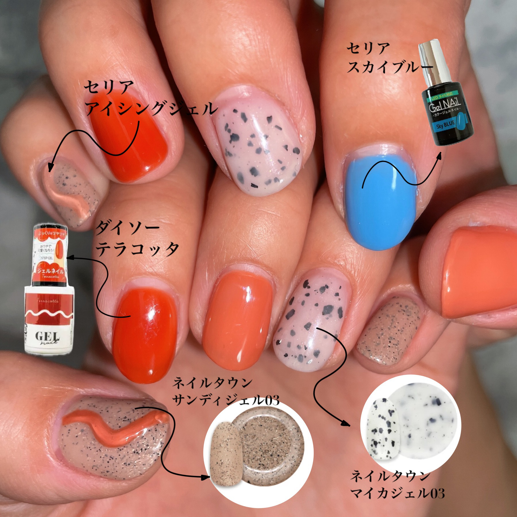 ジェルネイル（ライト対応）/セリア/ジェルネイルを使ったクチコミ（2枚目）