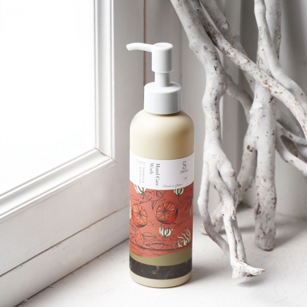 ハンド ケア ウォッシュ VANILLA & SUNSET SEA-紅色の夕焼けとヴァニラ色の雲-