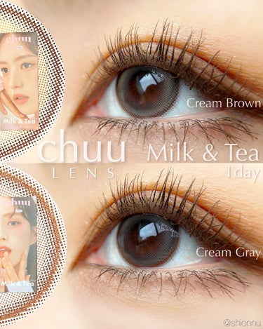 chuu LENS Milk&Teaのクチコミ「🫖🍨🫙 Please swipe ➠➠

商品提供 @chuulens_japan @chuu.....」（1枚目）