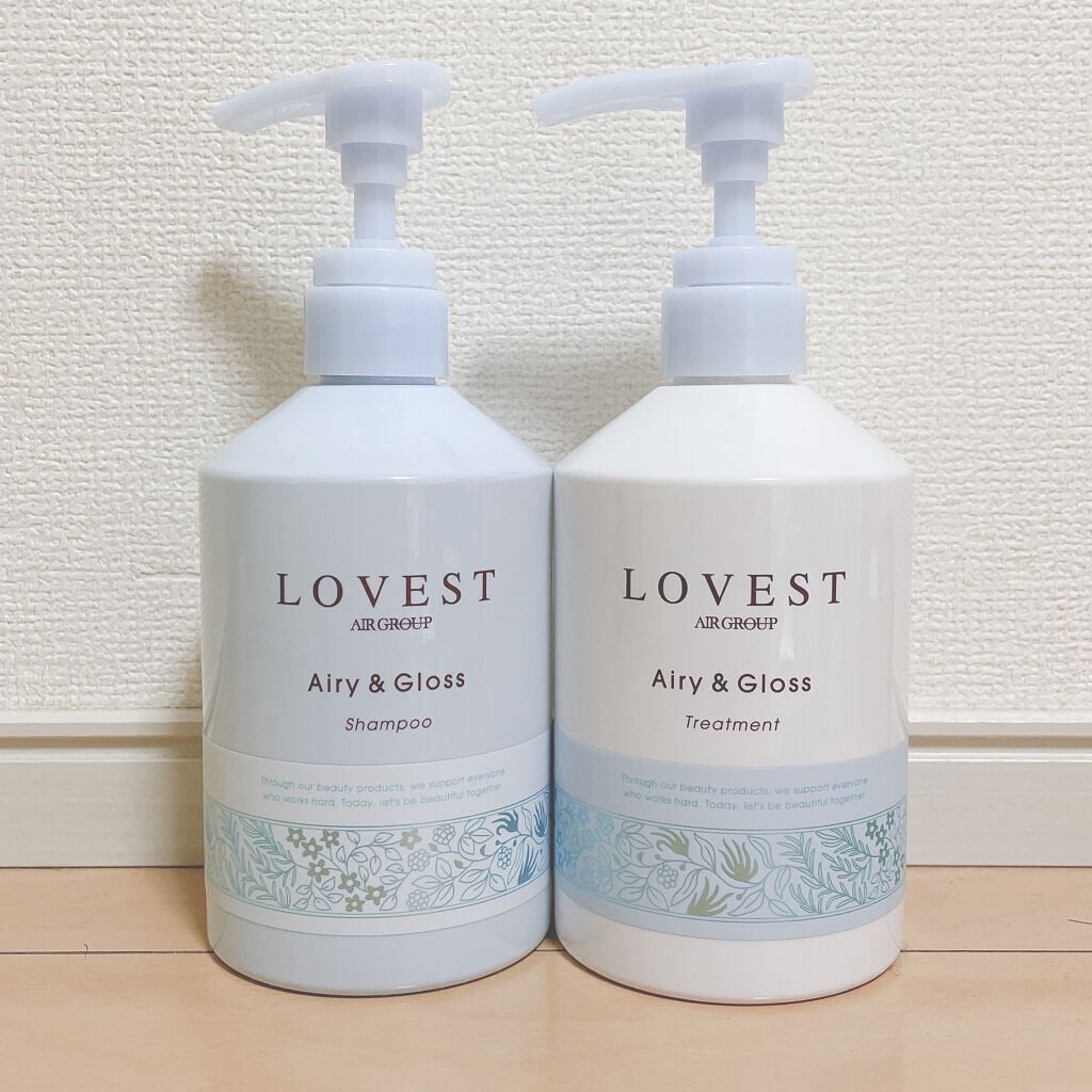 エアリーアンドグロス シャンプー／トリートメント /LOVEST by air Salon Quality Hair Care/市販シャンプーを使ったクチコミ（1枚目）