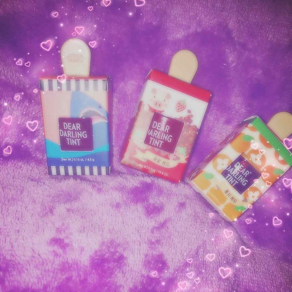 ディアダーリン ウォータージェルティント （アイスティント）/ETUDE/口紅を使ったクチコミ（1枚目）