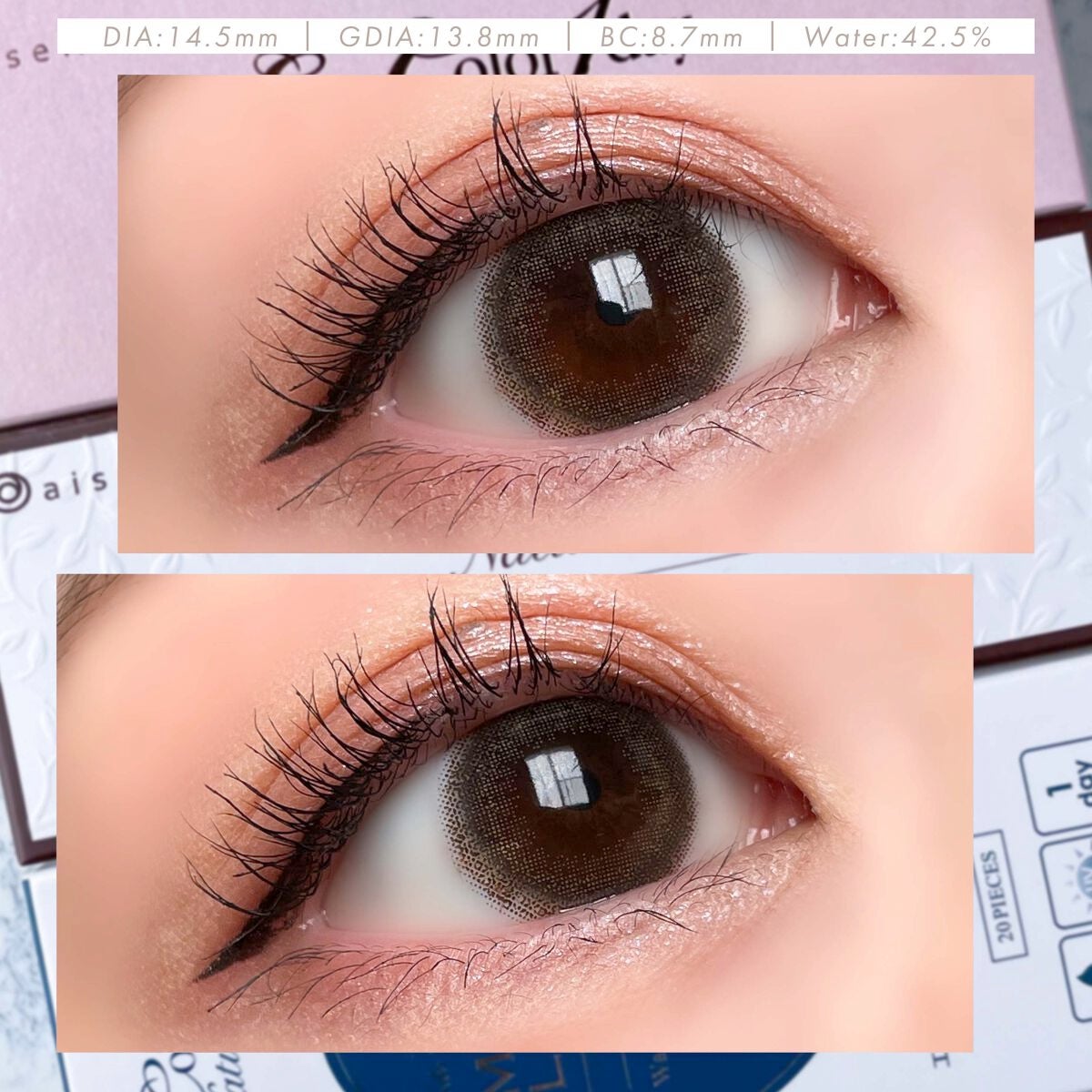 エバーカラーワンデーナチュラル モイストレーベルUV/エバーカラー/ワンデー(1DAY)カラコンを使ったクチコミ(8枚目)