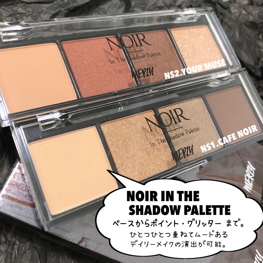 ノワール イン ザ シャドウパレット/MERZY/アイシャドウパレットを使ったクチコミ（3枚目）