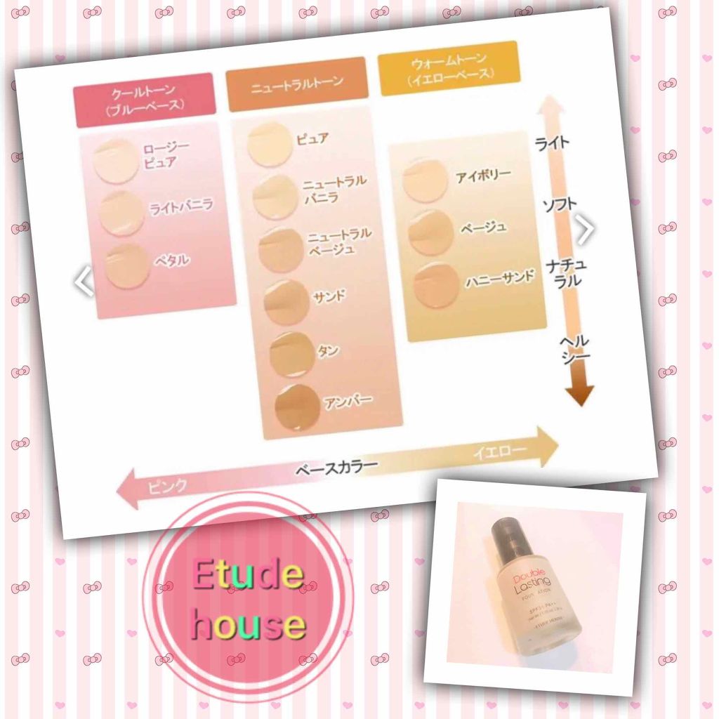 ダブルラスティング ファンデーション/ETUDE/リキッドファンデーションを使ったクチコミ(1枚目)