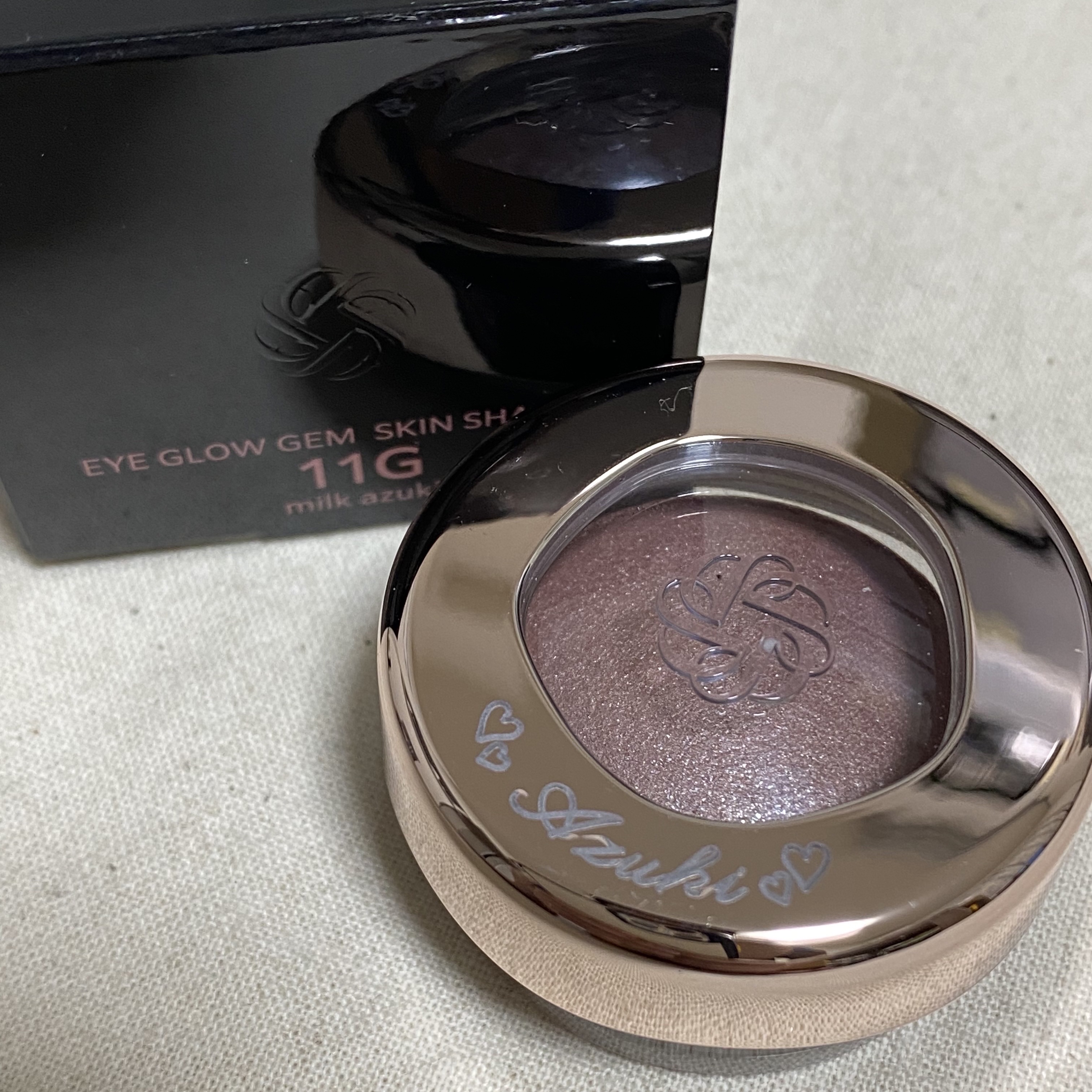 アイグロウジェム スキンシャドウ 11G milk azuki/DECORTÉ/ジェル・クリームアイシャドウを使ったクチコミ（1枚目）