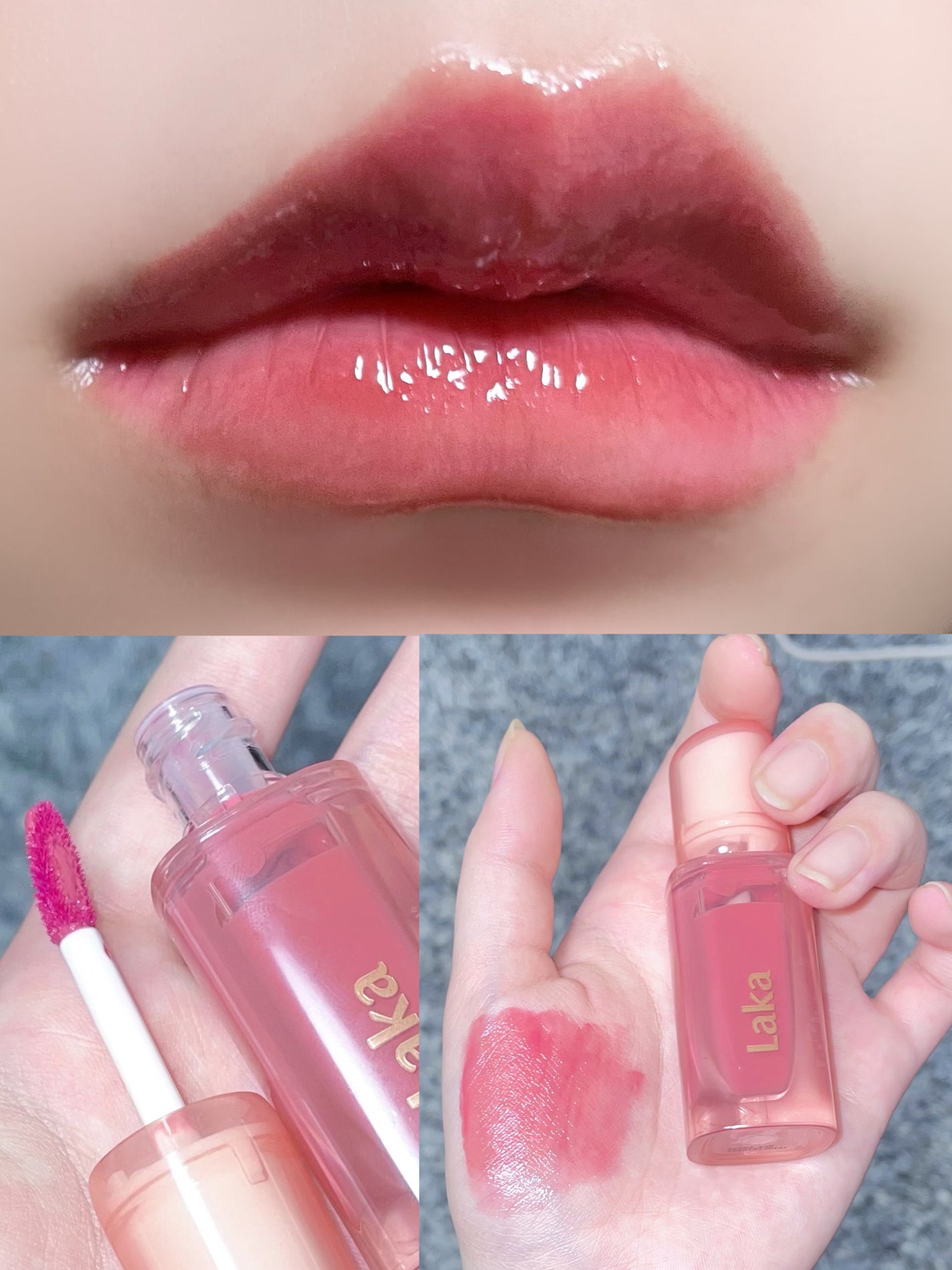 ジェリーイングヌードグロス/Laka/リップグロスを使ったクチコミ(2枚目)