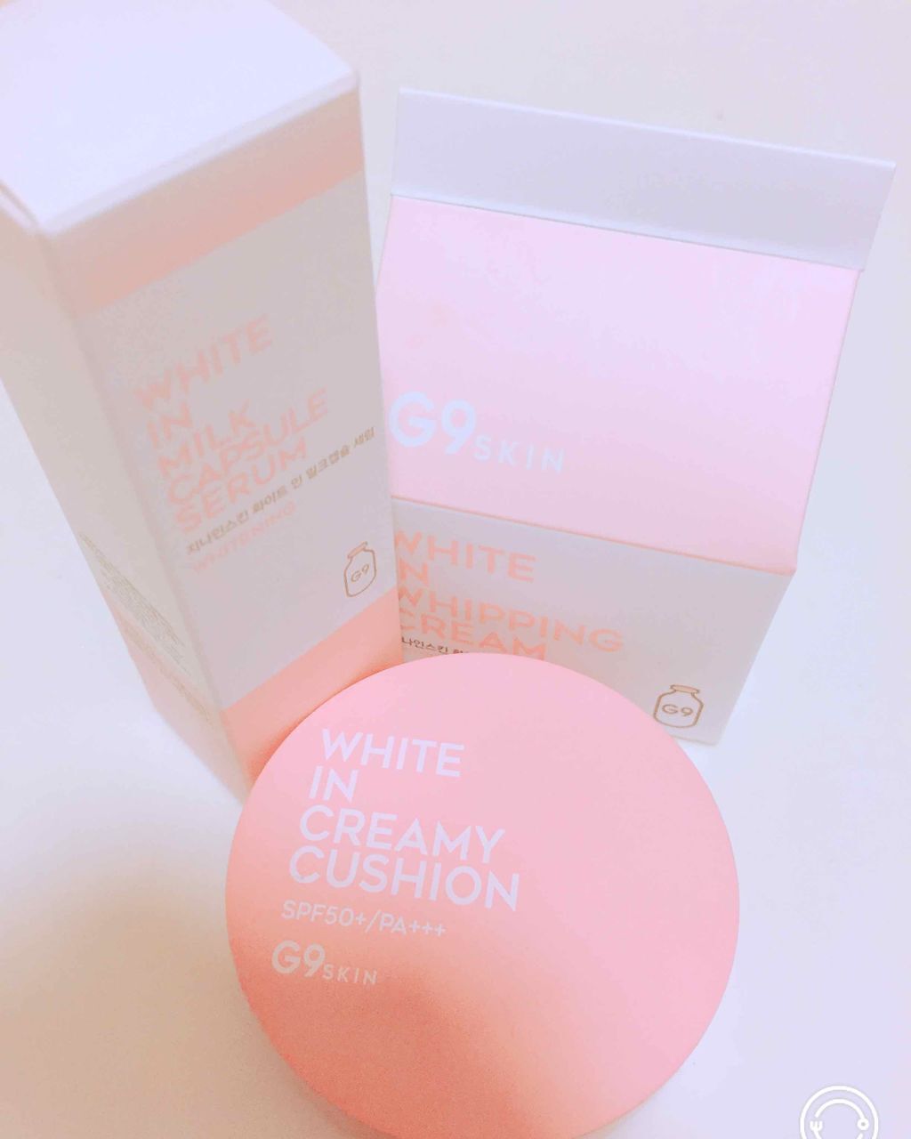 WHITE CREAMY CUSHION(ウユファンデ)/G9SKIN/化粧下地を使ったクチコミ（1枚目）